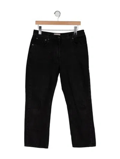 Pre-owned The Row High-rise Straight Leg Jeans In Black