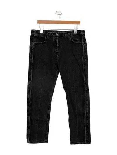 Pre-owned The Row High-rise Straight Leg Jeans In Black