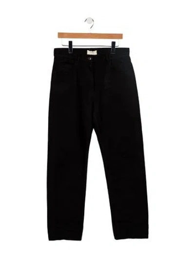 Pre-owned The Row High-rise Straight Leg Jeans In Black
