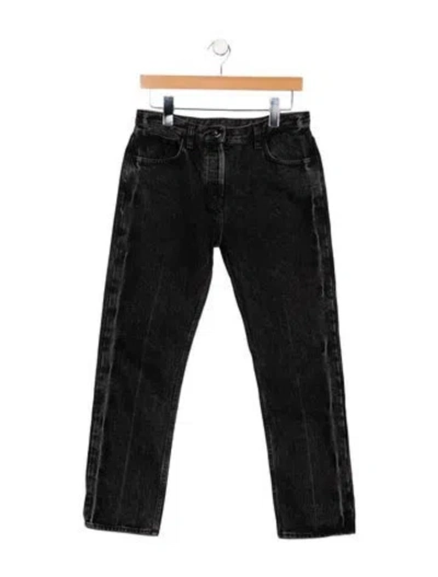 Pre-owned The Row High-rise Straight Leg Jeans In Black