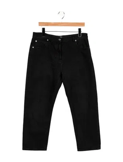 Pre-owned The Row High-rise Straight Leg Jeans In Black