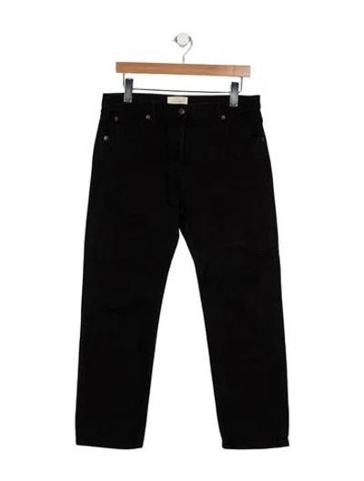Pre-owned The Row High-rise Straight Leg Jeans In Black