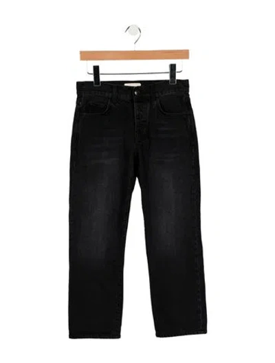 Pre-owned The Row High-rise Straight Leg Jeans In Black