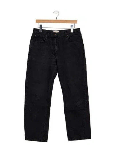Pre-owned The Row High-rise Straight Leg Jeans In Black