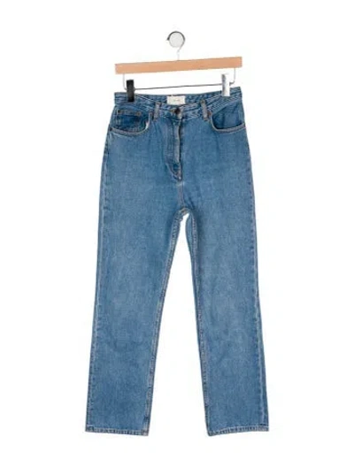 Pre-owned The Row High-rise Straight Leg Jeans In Blue