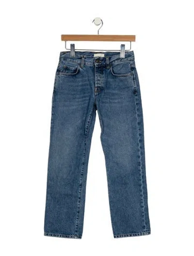 Pre-owned The Row High-rise Straight Leg Jeans In Blue