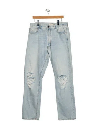Pre-owned The Row High-rise Straight Leg Jeans In Blue