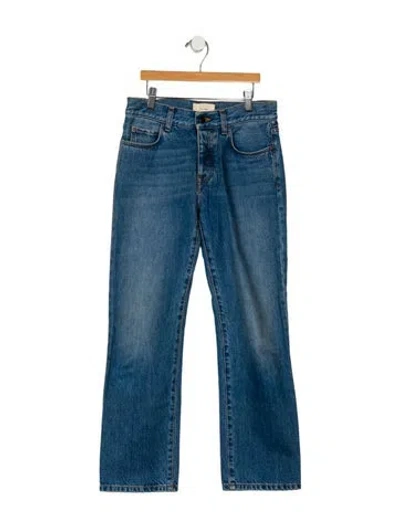 Pre-owned The Row High-rise Straight Leg Jeans In Blue