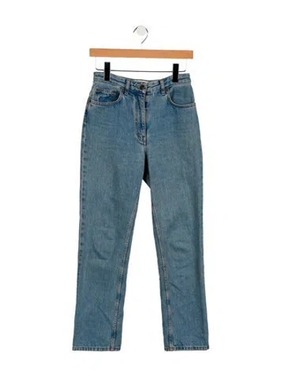 Pre-owned The Row High-rise Straight Leg Jeans In Blue