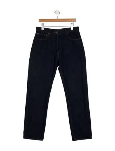 Pre-owned The Row High-rise Straight Leg Jeans In Blue