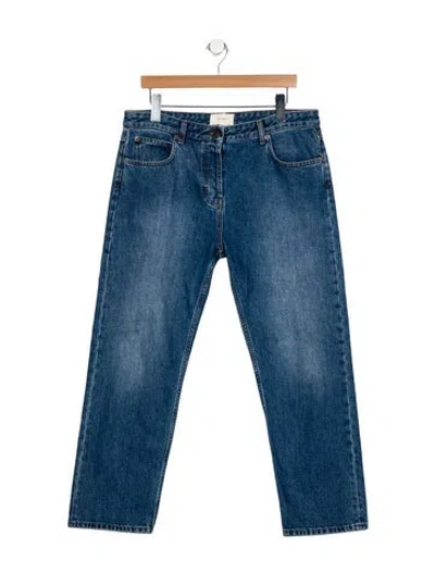 Pre-owned The Row High-rise Straight Leg Jeans In Blue