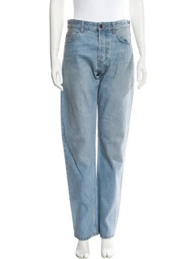 Pre-owned The Row High-rise Straight Leg Jeans In Blue