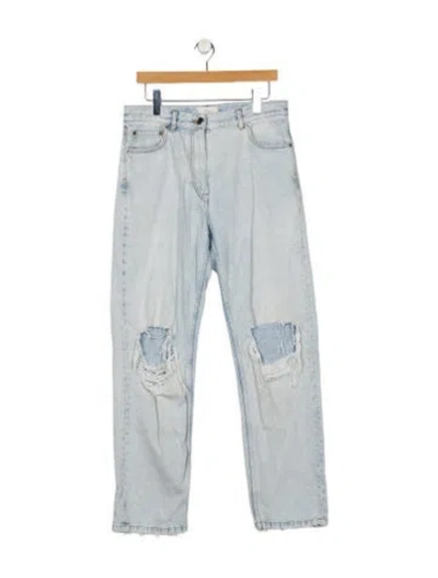 Pre-owned The Row High-rise Straight Leg Jeans In Blue