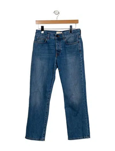 Pre-owned The Row High-rise Straight Leg Jeans In Blue