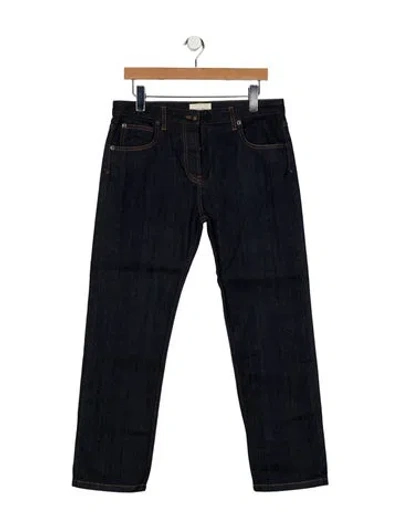 Pre-owned The Row High-rise Straight Leg Jeans In Blue