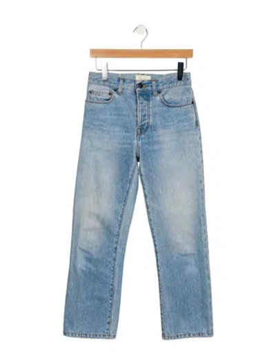 Pre-owned The Row High-rise Straight Leg Jeans In Blue