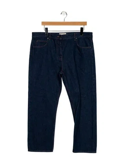 Pre-owned The Row High-rise Straight Leg Jeans In Blue