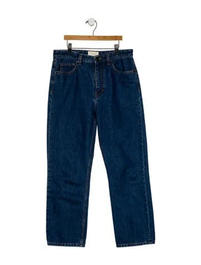 Pre-owned The Row High-rise Straight Leg Jeans In Blue