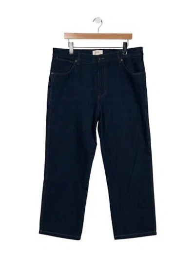 Pre-owned The Row High-rise Straight Leg Jeans In Blue