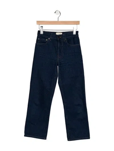 Pre-owned The Row High-rise Straight Leg Jeans In Blue