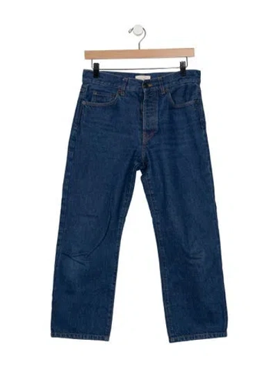 Pre-owned The Row High-rise Straight Leg Jeans In Blue