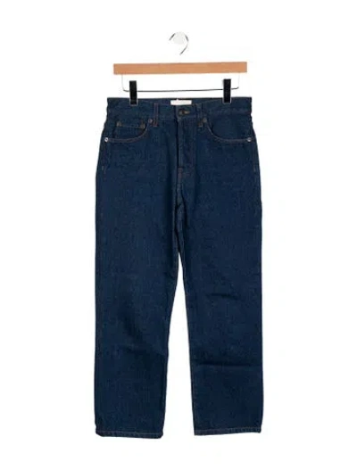 Pre-owned The Row High-rise Straight Leg Jeans In Blue