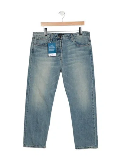 Pre-owned The Row High-rise Straight Leg Jeans In Blue