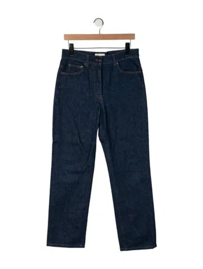 Pre-owned The Row High-rise Straight Leg Jeans In Blue