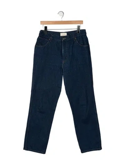Pre-owned The Row High-rise Straight Leg Jeans In Blue