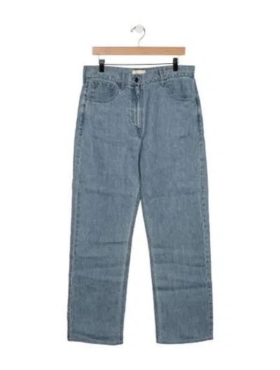 Pre-owned The Row High-rise Straight Leg Jeans In Blue
