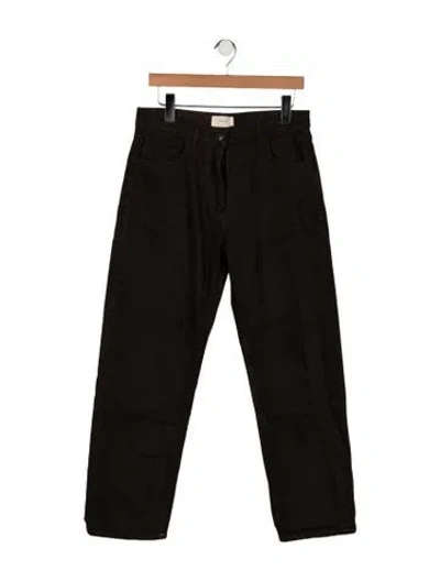 Pre-owned The Row High-rise Straight Leg Jeans In Brown