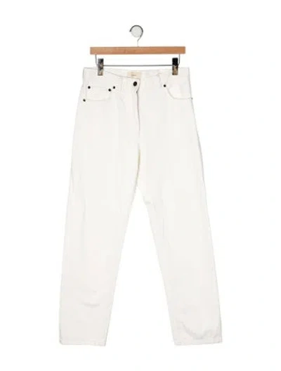 Pre-owned The Row High-rise Straight Leg Jeans In Neutral