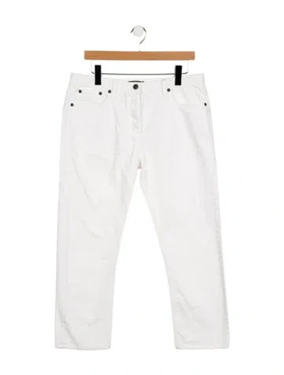 Pre-owned The Row High-rise Straight Leg Jeans In White