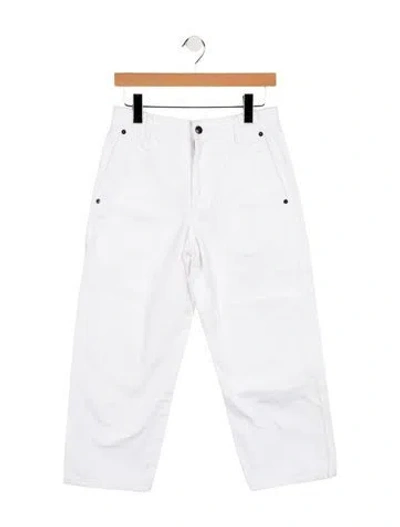 Pre-owned The Row High-rise Straight Leg Jeans In White