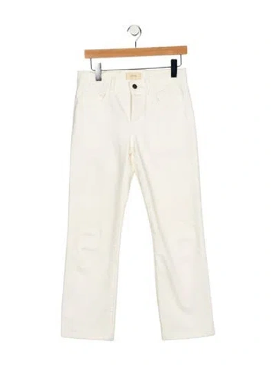 Pre-owned The Row High-rise Straight Leg Jeans In White