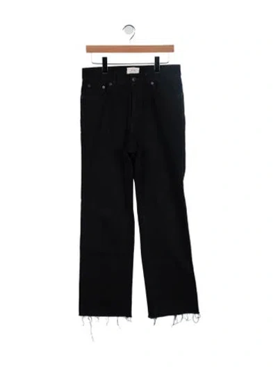 Pre-owned The Row High-rise Wide Leg Jeans In Black