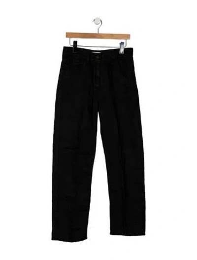 Pre-owned The Row High-rise Wide Leg Jeans In Black