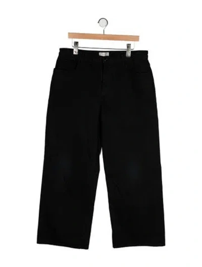 Pre-owned The Row High-rise Wide Leg Jeans In Black
