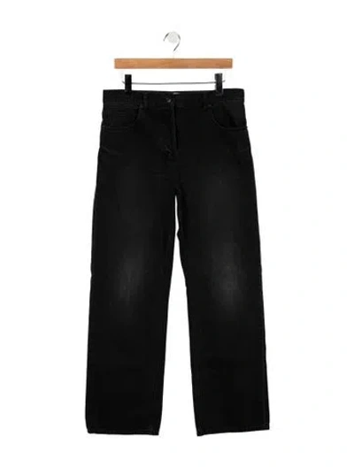 Pre-owned The Row High-rise Wide Leg Jeans In Black