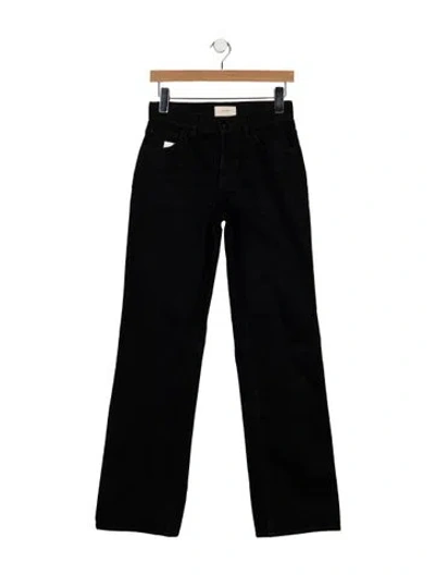 Pre-owned The Row High-rise Wide Leg Jeans In Black