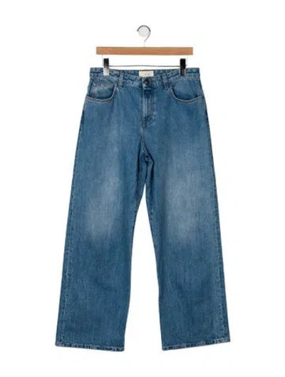 Pre-owned The Row High-rise Wide Leg Jeans In Blue