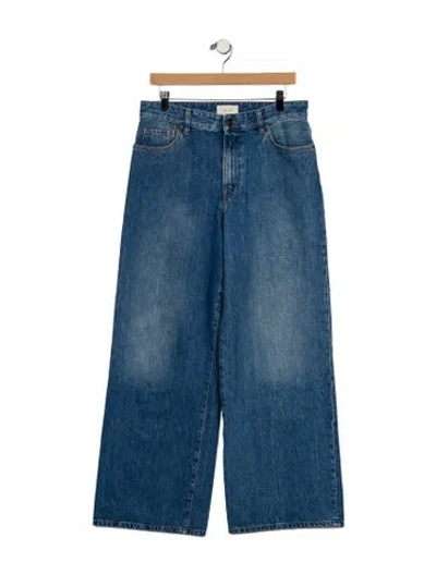 Pre-owned The Row High-rise Wide Leg Jeans In Blue