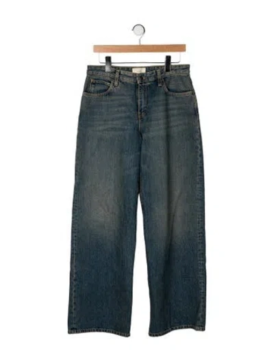 Pre-owned The Row High-rise Wide Leg Jeans In Blue