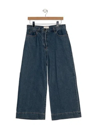 Pre-owned The Row High-rise Wide Leg Jeans In Blue