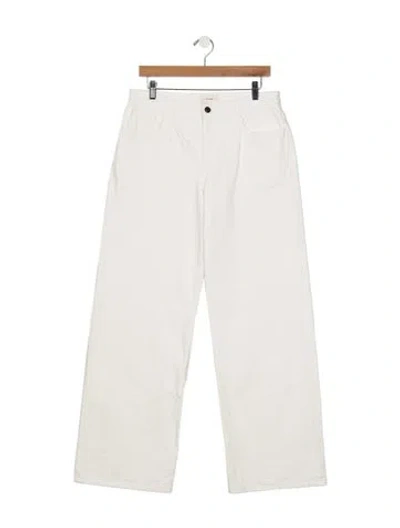 Pre-owned The Row High-rise Wide Leg Jeans In Neutral