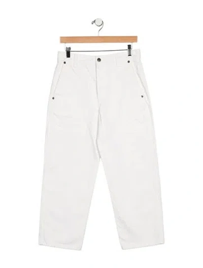 Pre-owned The Row High-rise Wide Leg Jeans In White