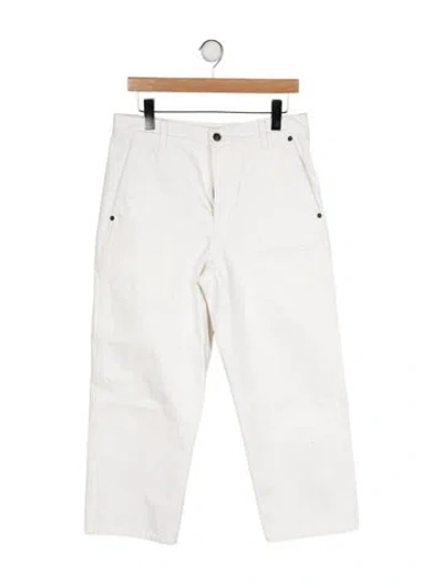Pre-owned The Row High-rise Wide Leg Jeans In White