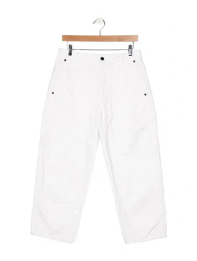 Pre-owned The Row High-rise Wide Leg Jeans In White