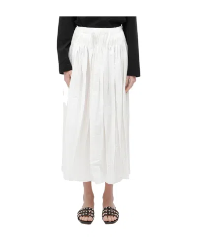 The Row High-waist Flared Skirt In White