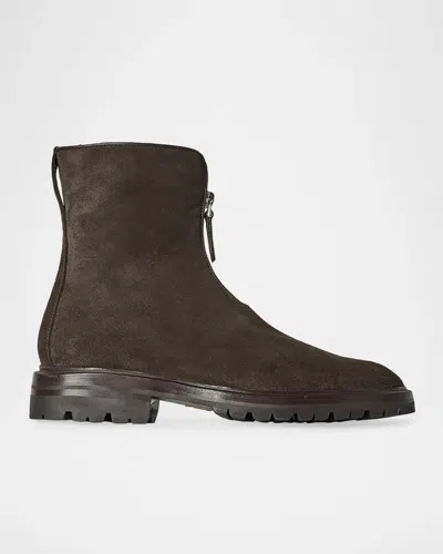 The Row Hike Suede Ankle Boots In Brown